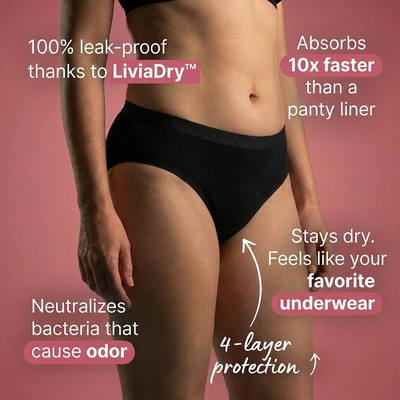 Lia - Mid Waist Leakproof Knickers (3+2 Free)