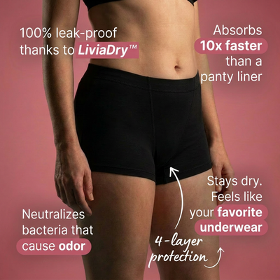 Livia & Julia's - Cotton Leakproof Boyshorts (3+2 Free)